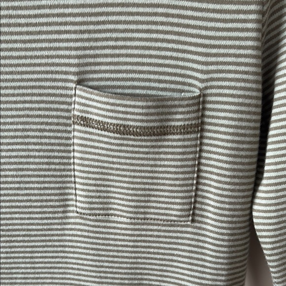 Synergy Organic Clothing Green Striped Reset Dress Kalamata Long Sleeve Womens M - Picture 6 of 10